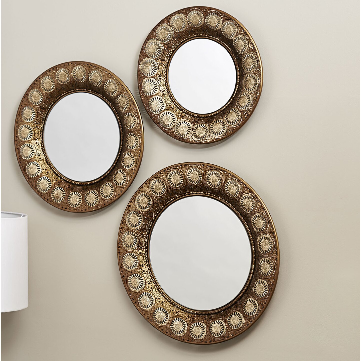 3 Piece Sunburst Mirror Set | Wayfair