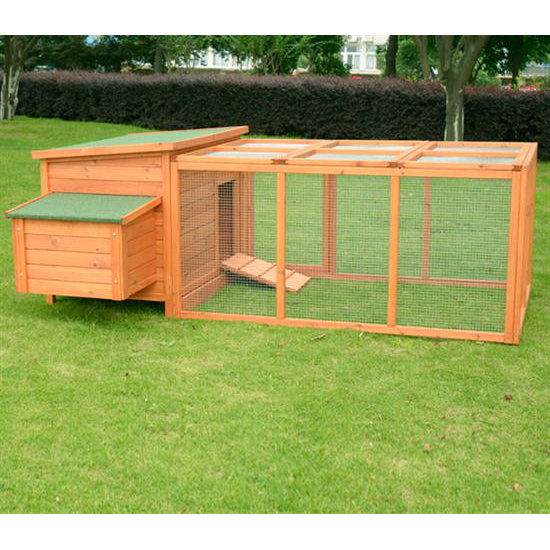 Aosom Pawhut Wood Chicken Coop Rabbit Hen House Nest Huge  Aosom Pawhut Wood Chicken Coop Rabbit Hen House Nest Huge