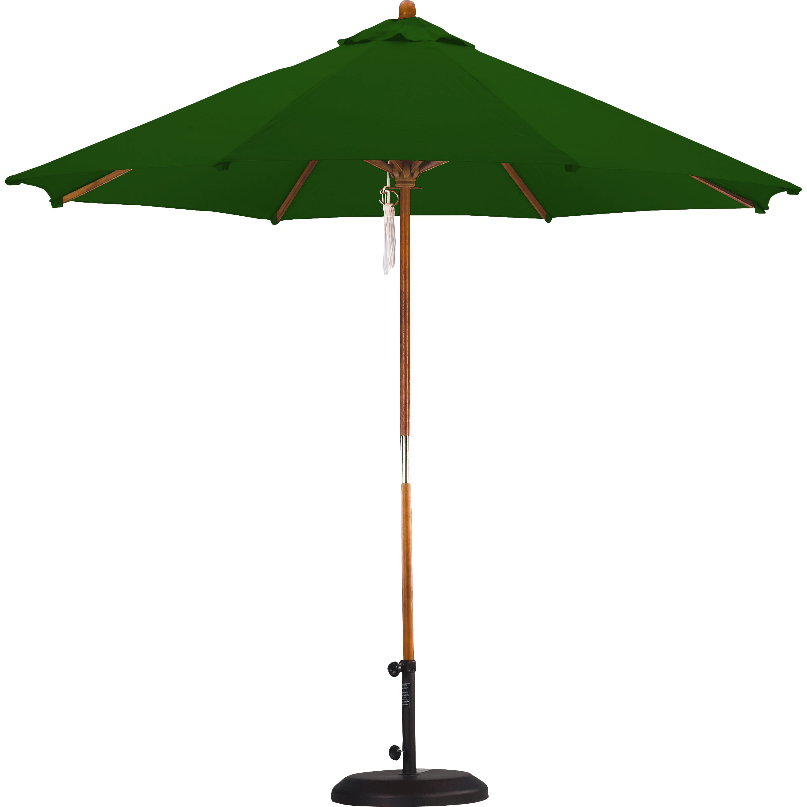 9' Wood Pulley Open Market Umbrella Wayfair