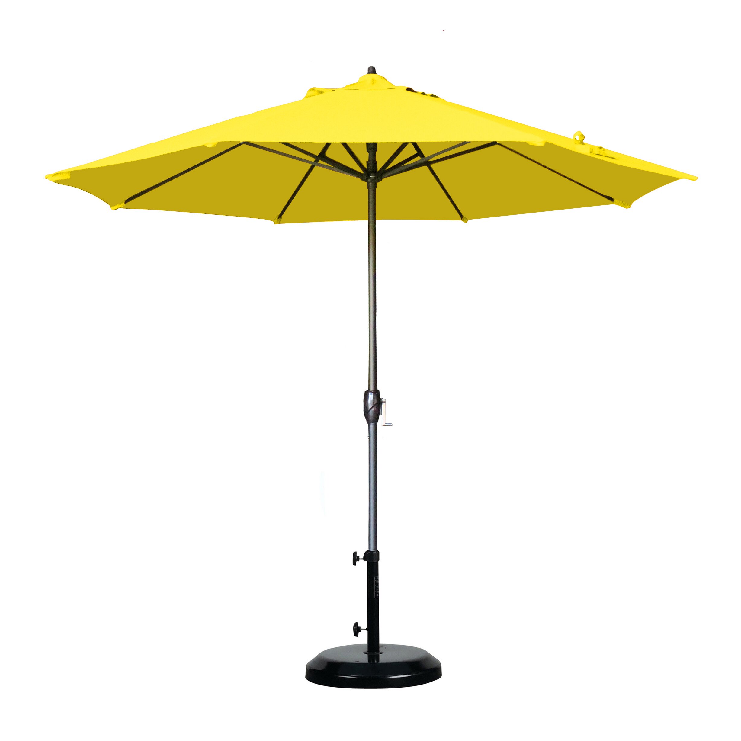 California Umbrella 9' Aluminum Market Umbrella with Auto Tilt Crank ...