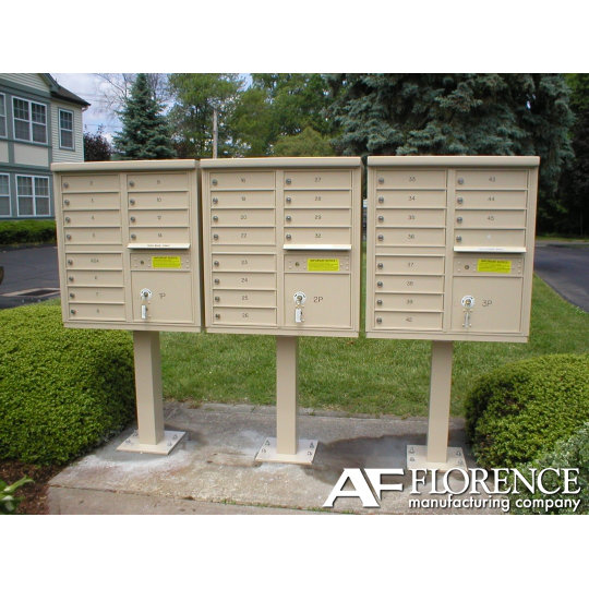Pedestal Mounted MultiFamily Mailbox with Rain Overhang Wayfair