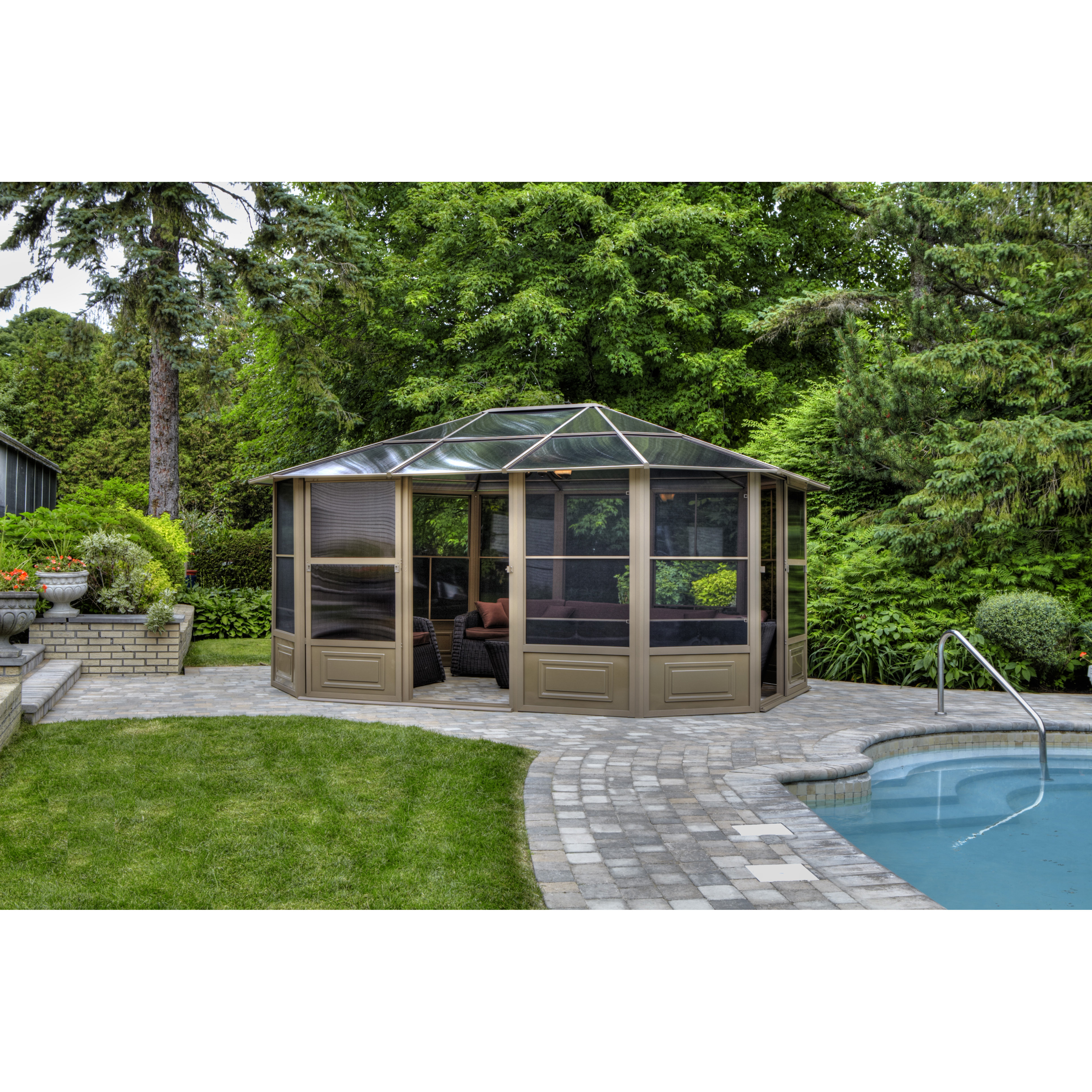 Gazebo Penguin Four Season 15.5 Ft. W x 12 Ft. D Aluminum Gazebo