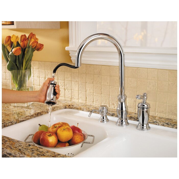 Pfister Hanover Single Handle Deck Mounted Kitchen Faucet ...