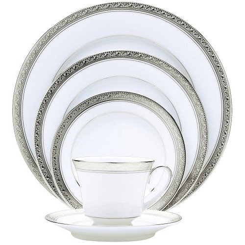 Noritake Crestwood Platinum 20 Piece Dinnerware Set & Reviews Wayfair