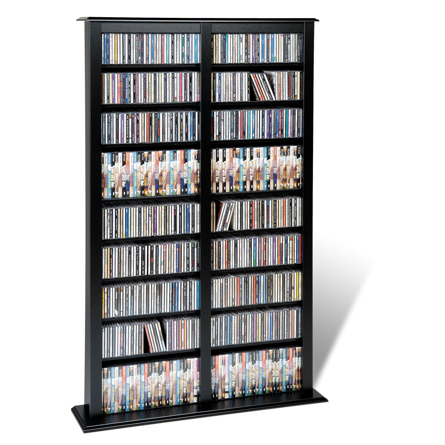 Floor Media Double Width Barrister Multimedia Storage Rack Wayfair
