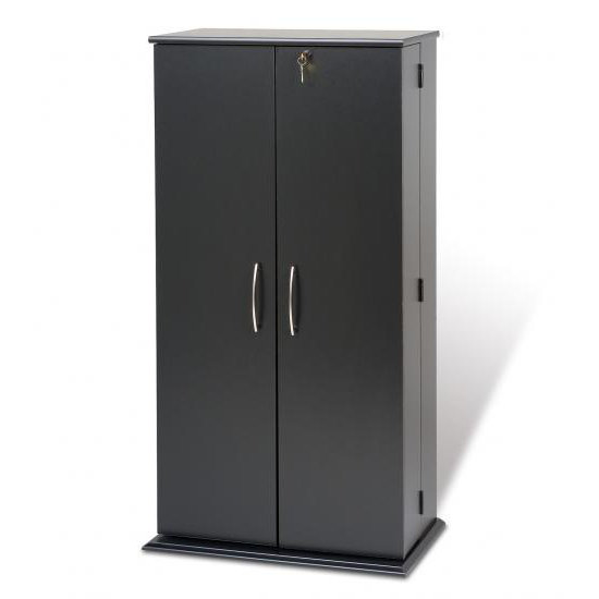 Deluxe Multimedia Locking Storage with Shaker Doors Wayfair