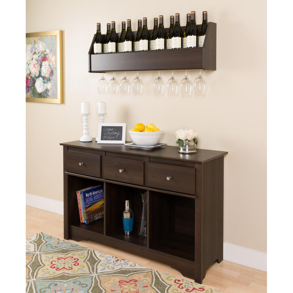 Floating 18 Bottle Wall Mounted Wine Rack Wayfair